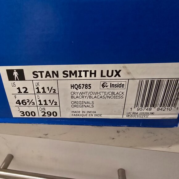 adidas Stan Smith Lux Lace Up Mens White Sneakers Casual Shoes HQ6785 SIZE 12 - Picture 9 of 15